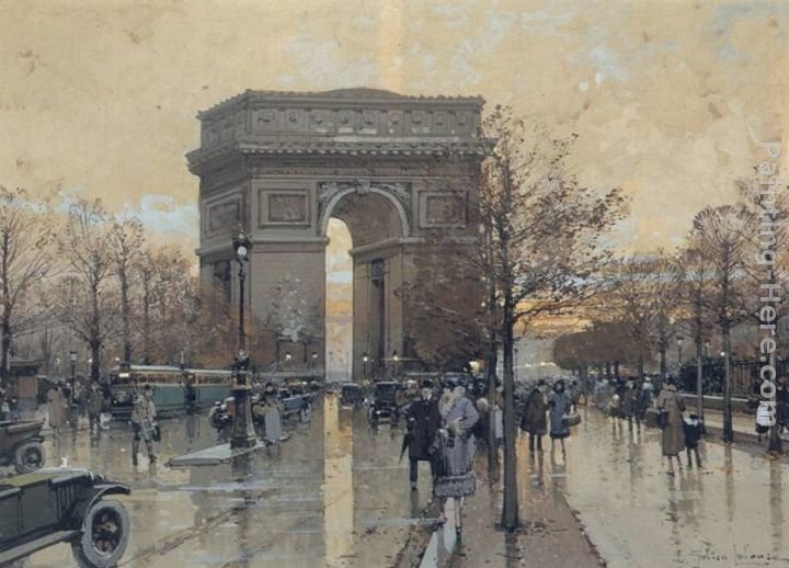 Eugene Galien-Laloue The Arc de Triomphe, Paris